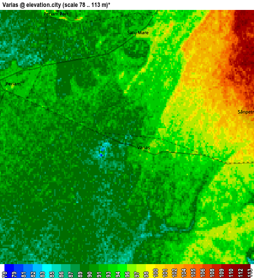 Zoom OUT 2x Variaş, Romania elevation map