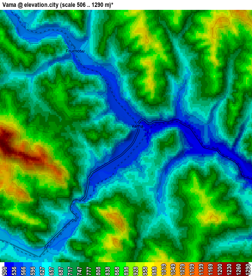 Zoom OUT 2x Vama, Romania elevation map