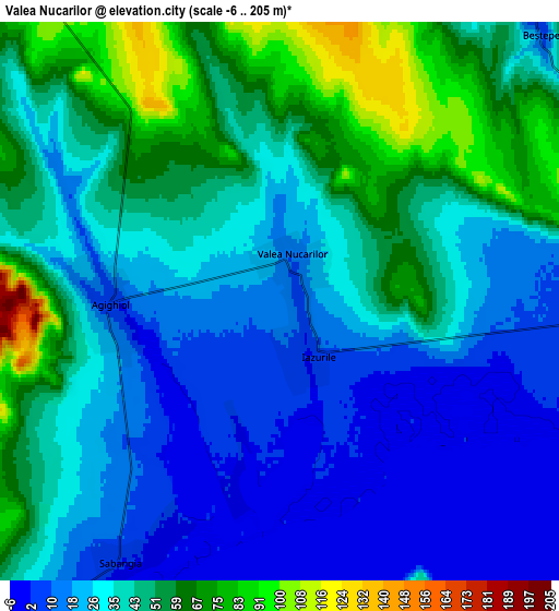 Zoom OUT 2x Valea Nucarilor, Romania elevation map