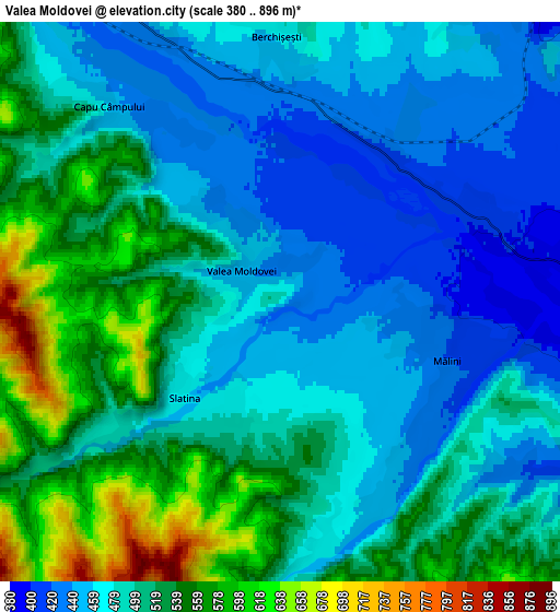 Zoom OUT 2x Valea Moldovei, Romania elevation map