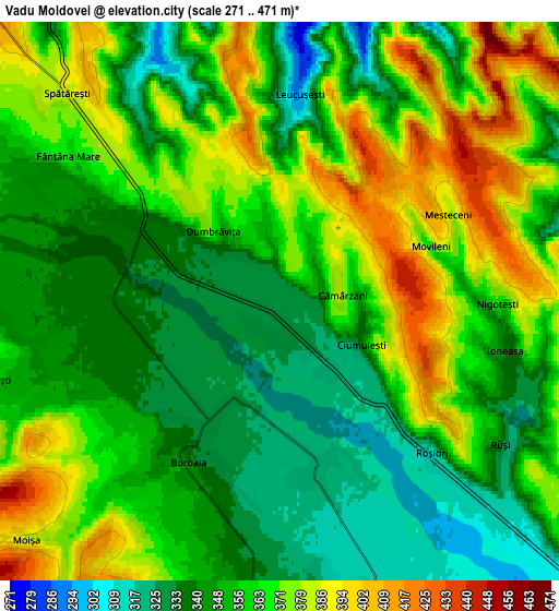 Zoom OUT 2x Vadu Moldovei, Romania elevation map