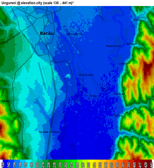 Zoom OUT 2x Ungureni, Romania elevation map