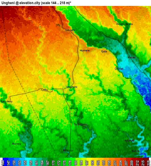 Zoom OUT 2x Ungheni, Romania elevation map