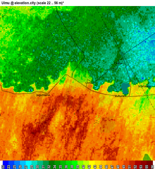 Zoom OUT 2x Ulmu, Romania elevation map