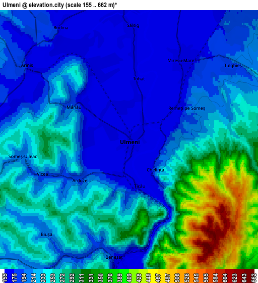 Zoom OUT 2x Ulmeni, Romania elevation map