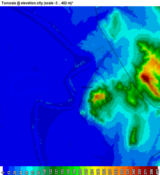 Zoom OUT 2x Turcoaia, Romania elevation map