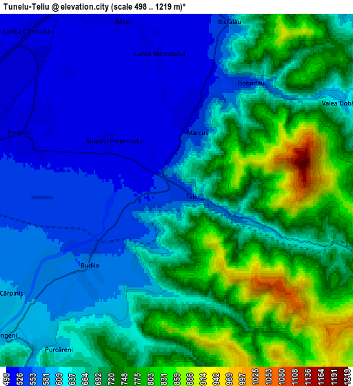 Zoom OUT 2x Tunelu-Teliu, Romania elevation map