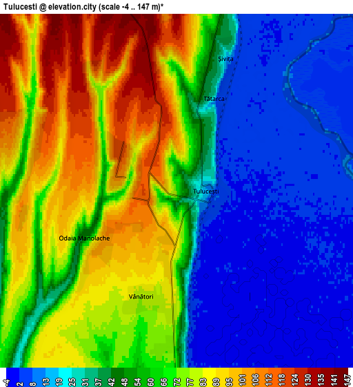 Zoom OUT 2x Tuluceşti, Romania elevation map