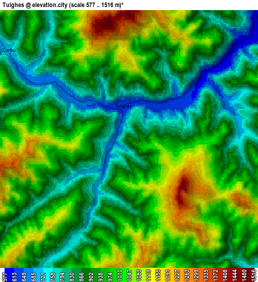 Zoom OUT 2x Tulgheş, Romania elevation map