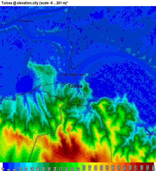 Zoom OUT 2x Tulcea, Romania elevation map