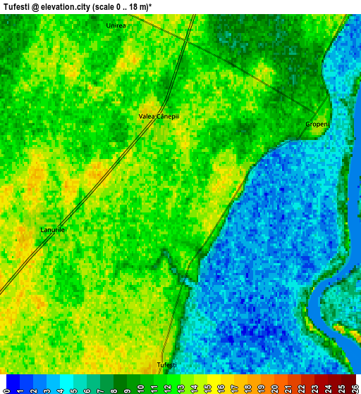 Zoom OUT 2x Tufeşti, Romania elevation map