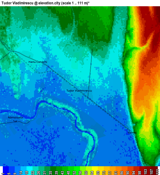 Zoom OUT 2x Tudor Vladimirescu, Romania elevation map