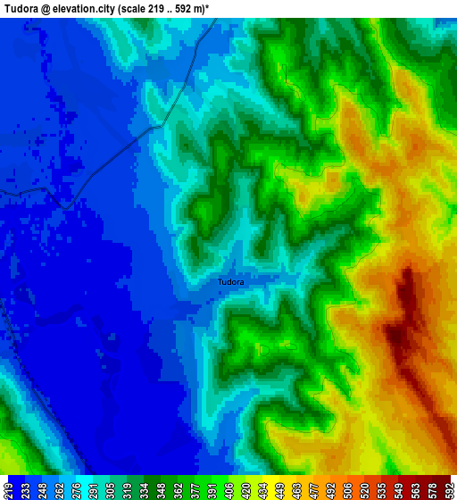 Zoom OUT 2x Tudora, Romania elevation map