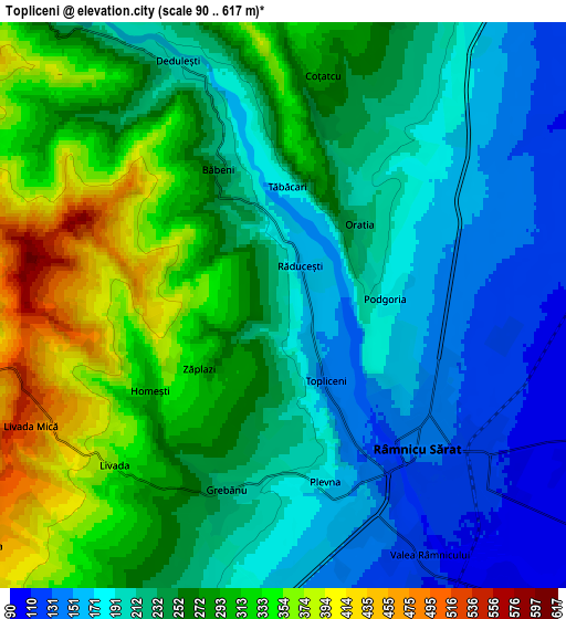 Zoom OUT 2x Topliceni, Romania elevation map