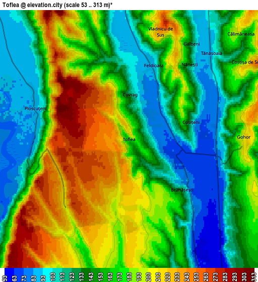 Zoom OUT 2x Toflea, Romania elevation map