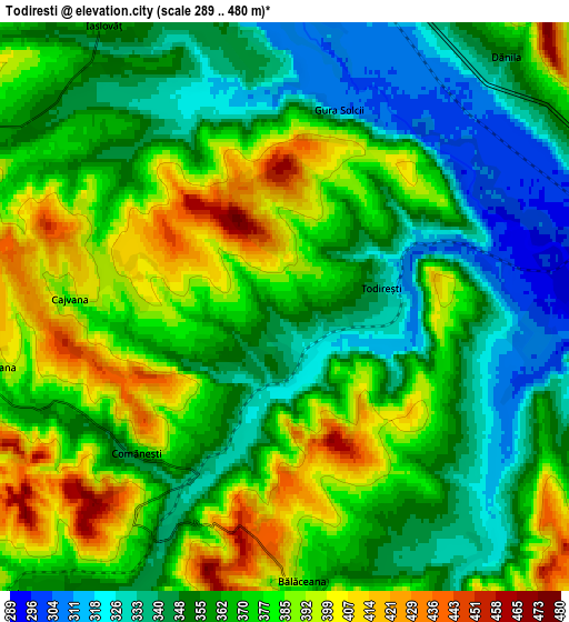 Zoom OUT 2x Todireşti, Romania elevation map