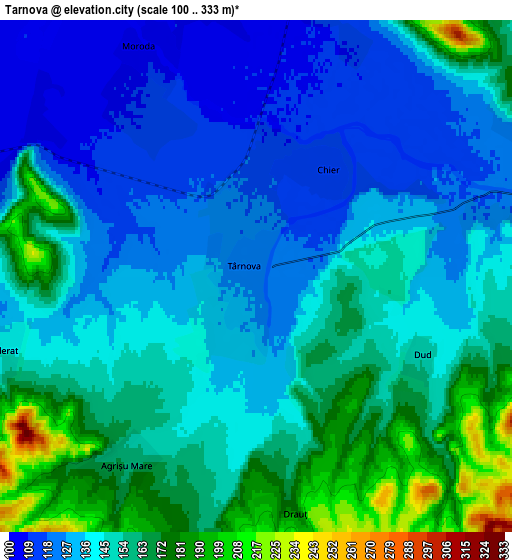 Zoom OUT 2x Târnova, Romania elevation map