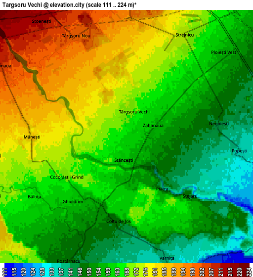 Zoom OUT 2x Târgşoru Vechi, Romania elevation map