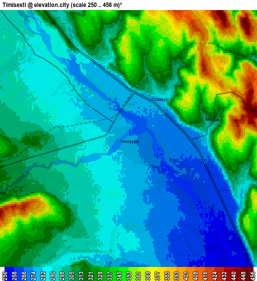 Zoom OUT 2x Timişeşti, Romania elevation map