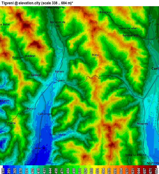 Zoom OUT 2x Tigveni, Romania elevation map