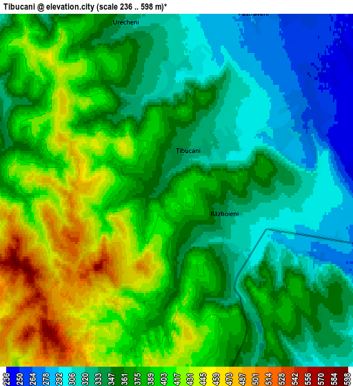 Zoom OUT 2x Ţibucani, Romania elevation map