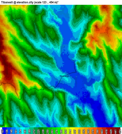 Zoom OUT 2x Ţibăneşti, Romania elevation map