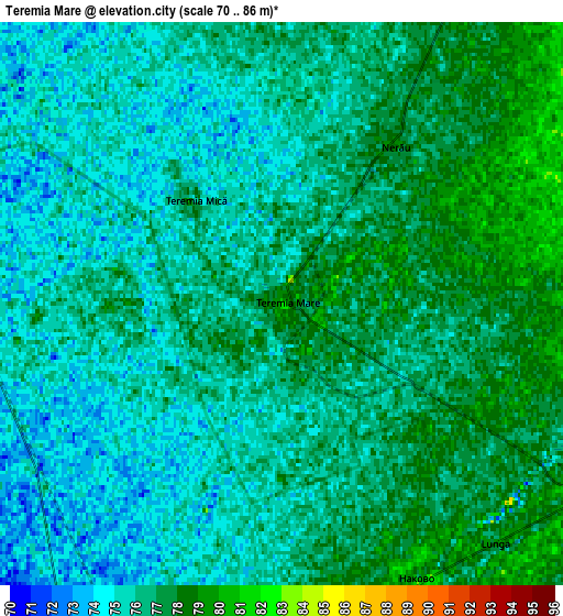 Zoom OUT 2x Teremia Mare, Romania elevation map