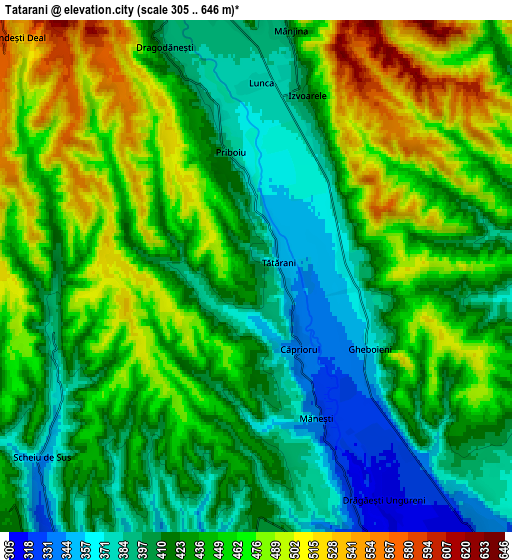 Zoom OUT 2x Tătărani, Romania elevation map