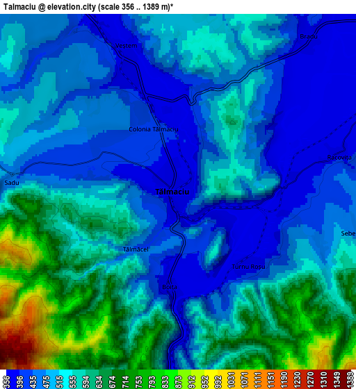 Zoom OUT 2x Tălmaciu, Romania elevation map