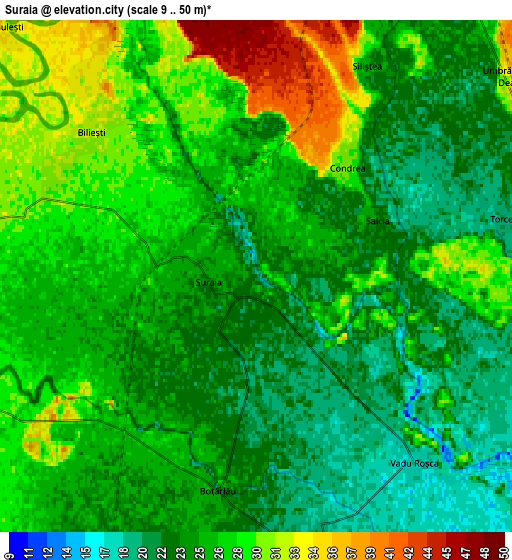 Zoom OUT 2x Suraia, Romania elevation map