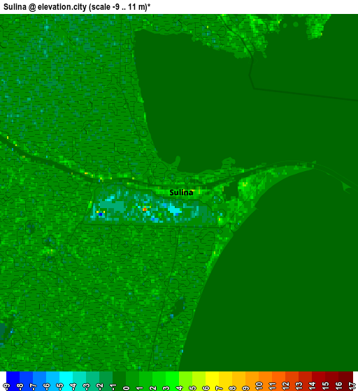 Zoom OUT 2x Sulina, Romania elevation map