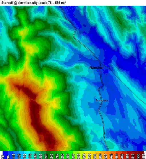 Zoom OUT 2x Storeşti, Romania elevation map