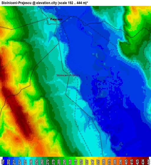 Zoom OUT 2x Stolniceni-Prăjescu, Romania elevation map