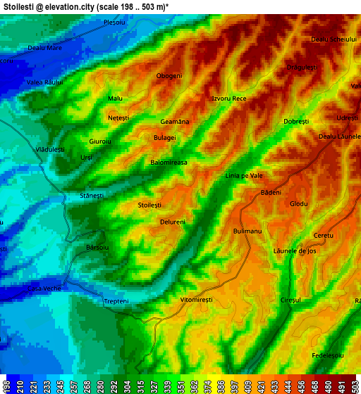 Zoom OUT 2x Stoileşti, Romania elevation map