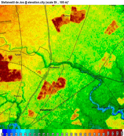 Zoom OUT 2x Ştefăneştii de Jos, Romania elevation map