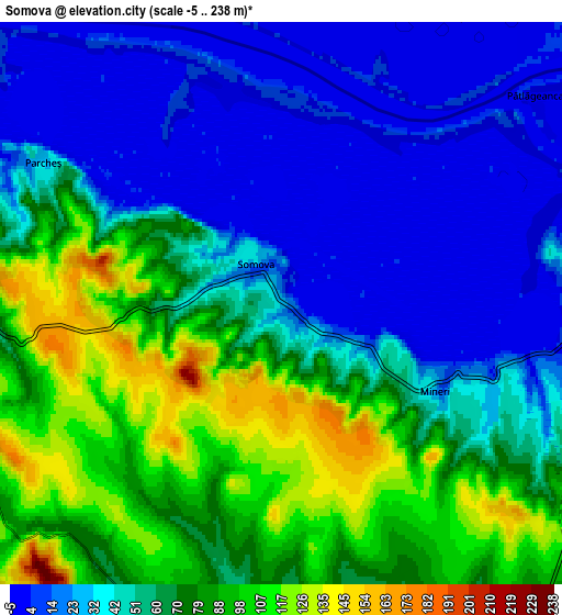 Zoom OUT 2x Somova, Romania elevation map