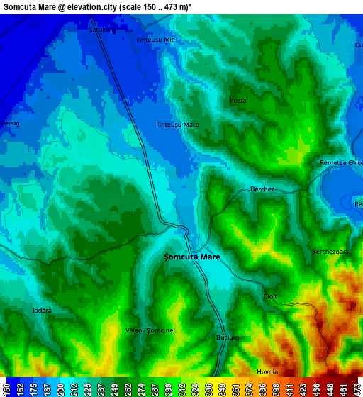 Zoom OUT 2x Şomcuta Mare, Romania elevation map