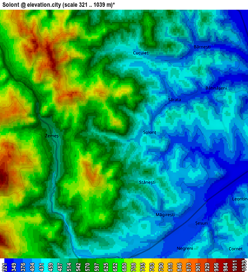 Zoom OUT 2x Solonţ, Romania elevation map