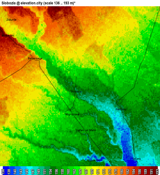 Zoom OUT 2x Slobozia, Romania elevation map