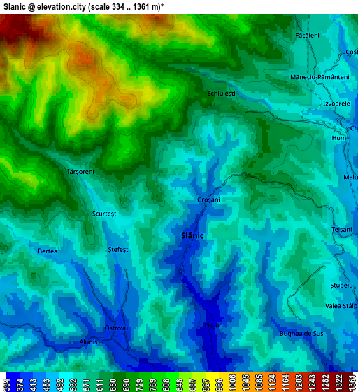 Zoom OUT 2x Slănic, Romania elevation map