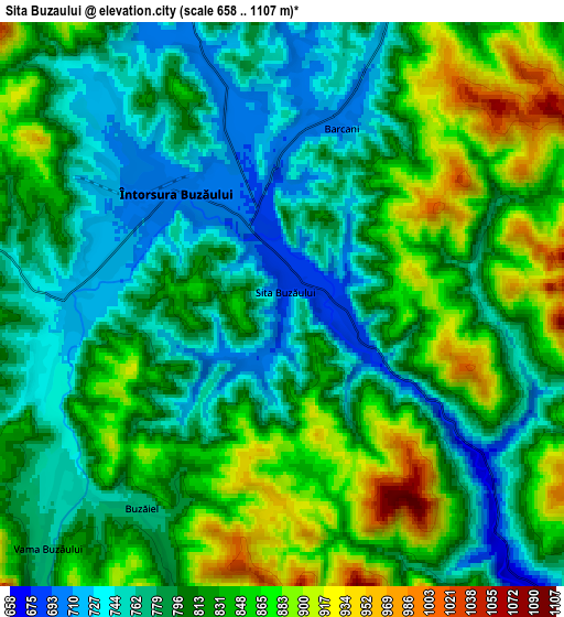 Zoom OUT 2x Sita Buzăului, Romania elevation map