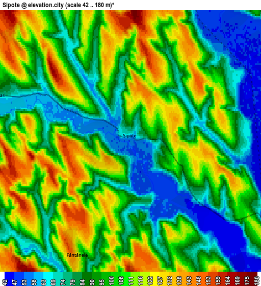 Zoom OUT 2x Şipote, Romania elevation map