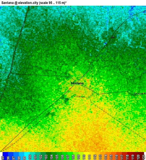 Zoom OUT 2x Sântana, Romania elevation map