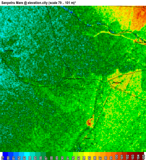 Zoom OUT 2x Sânpetru Mare, Romania elevation map