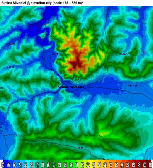 Zoom OUT 2x Şimleu Silvaniei, Romania elevation map