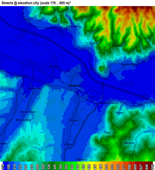 Zoom OUT 2x Simeria, Romania elevation map