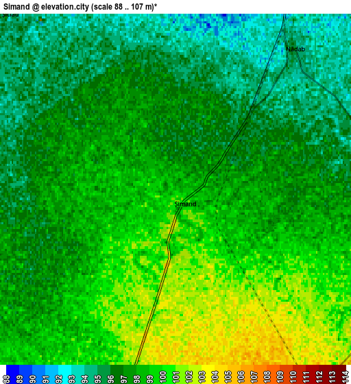 Zoom OUT 2x Şimand, Romania elevation map