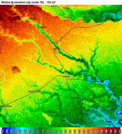 Zoom OUT 2x Siliştea, Romania elevation map