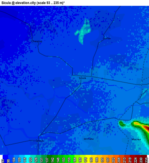 Zoom OUT 2x Şicula, Romania elevation map