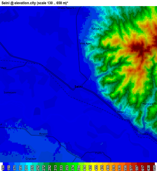 Zoom OUT 2x Seini, Romania elevation map